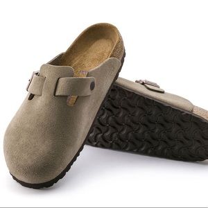 Birkenstock Boston Soft Footbed Clog - Taupe Suede 38